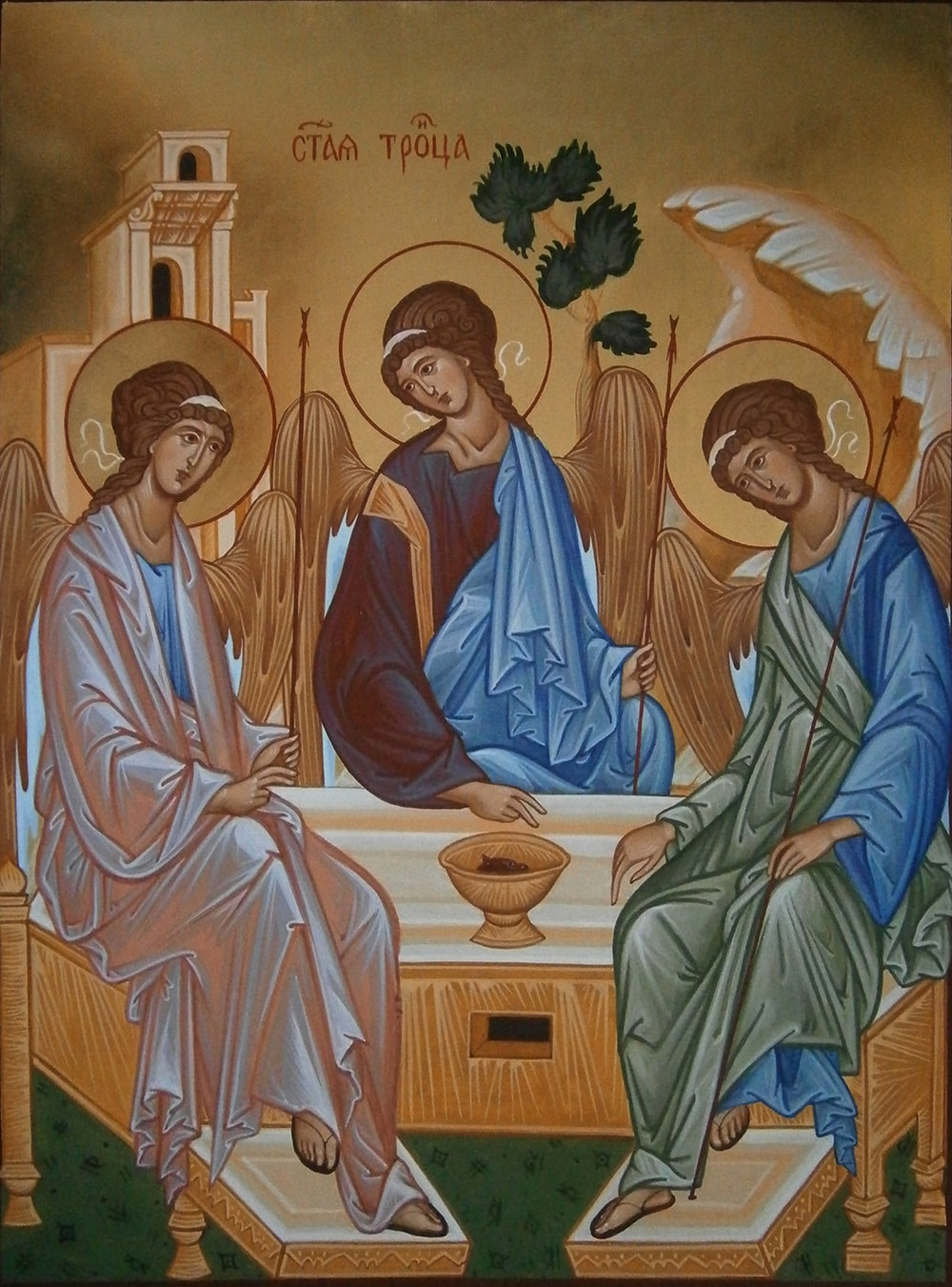 Три святая троица. Икона Святой Троицы. Святая Троица икона каноническая. Святая Троица Афонская икона. Каноническая икона Святой Троицы.